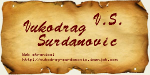 Vukodrag Surdanović vizit kartica